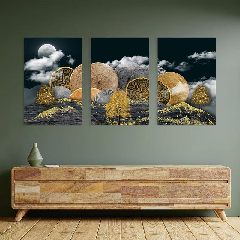 Mehrteiliges Leinwandbild Circle Over The Mountain mockup 2