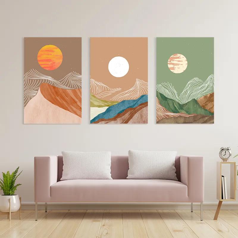 Mehrteiliges Leinwandbild White Moon Set mockup 3