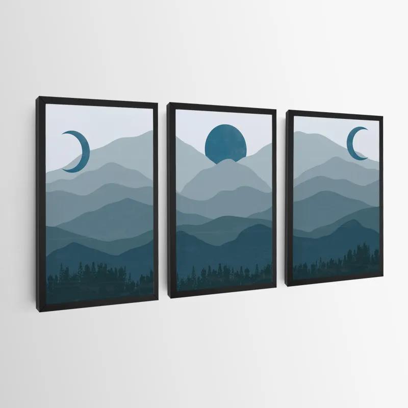 Mehrteiliges Leinwandbild Blue Sun Mountain mockup 0