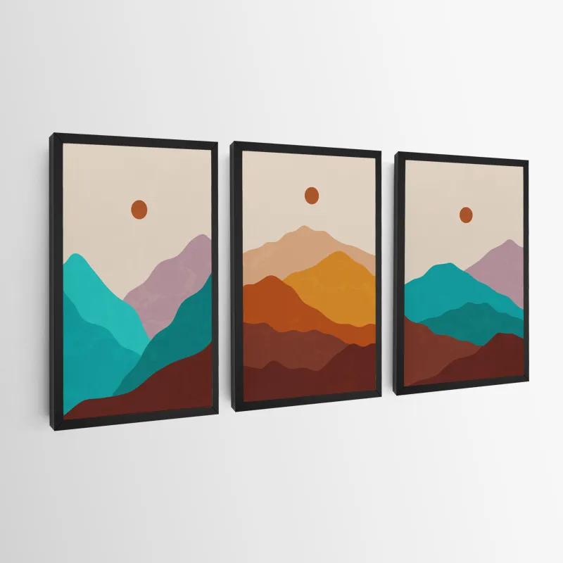 Mehrteiliges Leinwandbild Brown Moon Mountain mockup 0