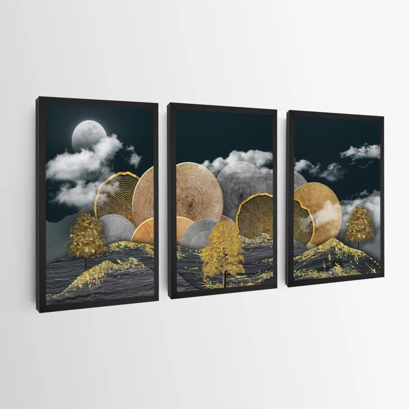 Mehrteiliges Leinwandbild Circle Over The Mountain mockup 0