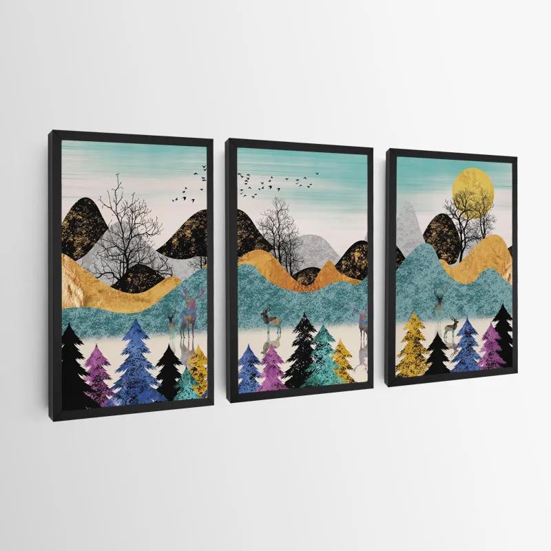 Mehrteiliges Leinwandbild Color Mountain mockup 0