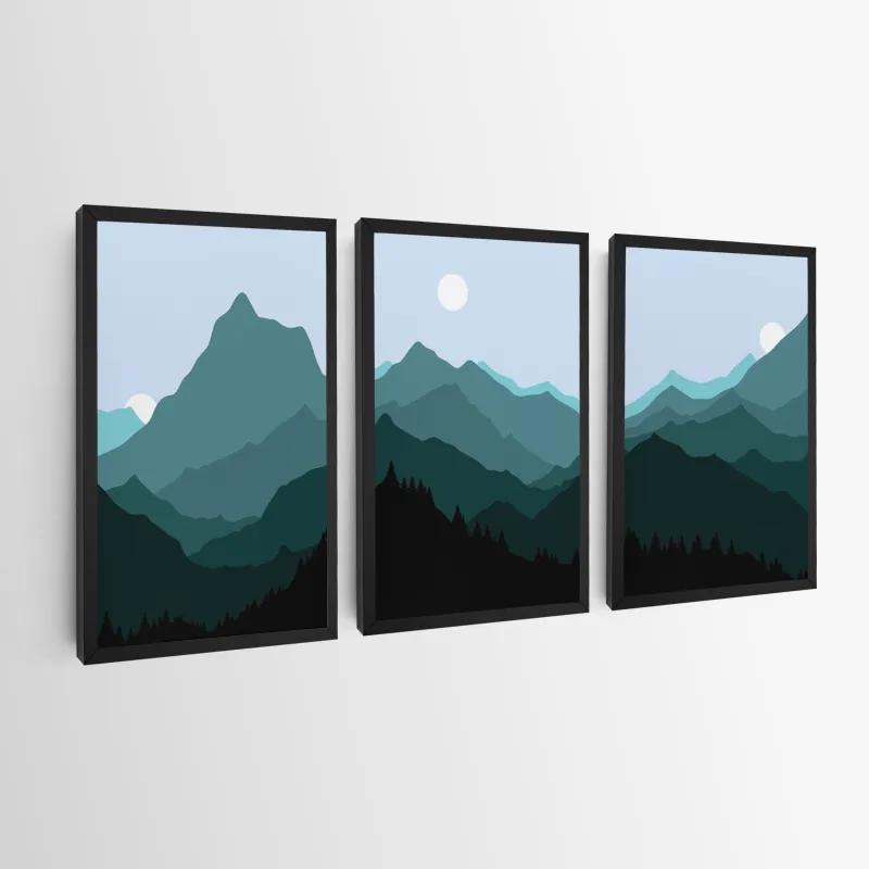 Mehrteiliges Leinwandbild Green Mountain mockup 0