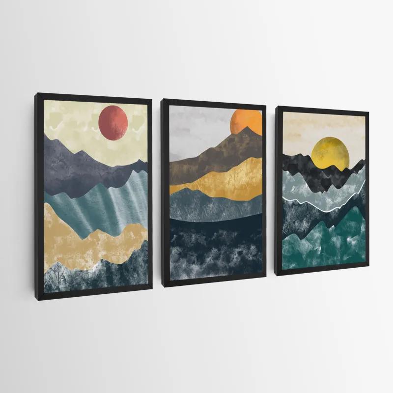 Mehrteiliges Leinwandbild Mountain Sun Set mockup 0