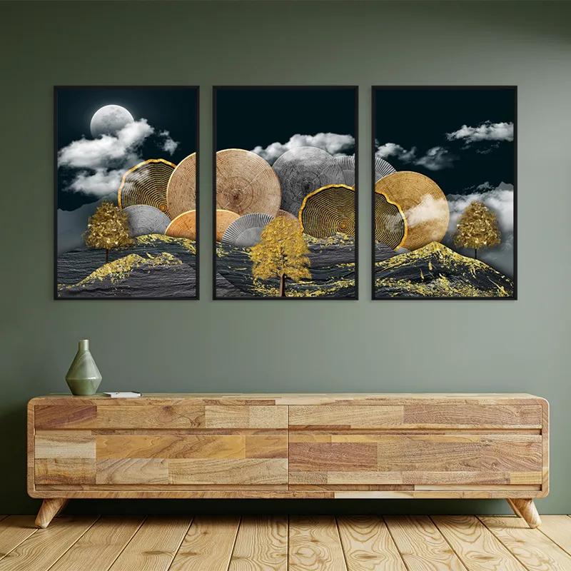 Mehrteiliges Leinwandbild Circle Over The Mountain mockup 2