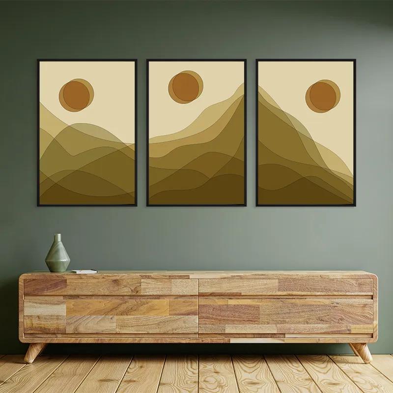 Mehrteiliges Leinwandbild Cream Mountain Set mockup 2