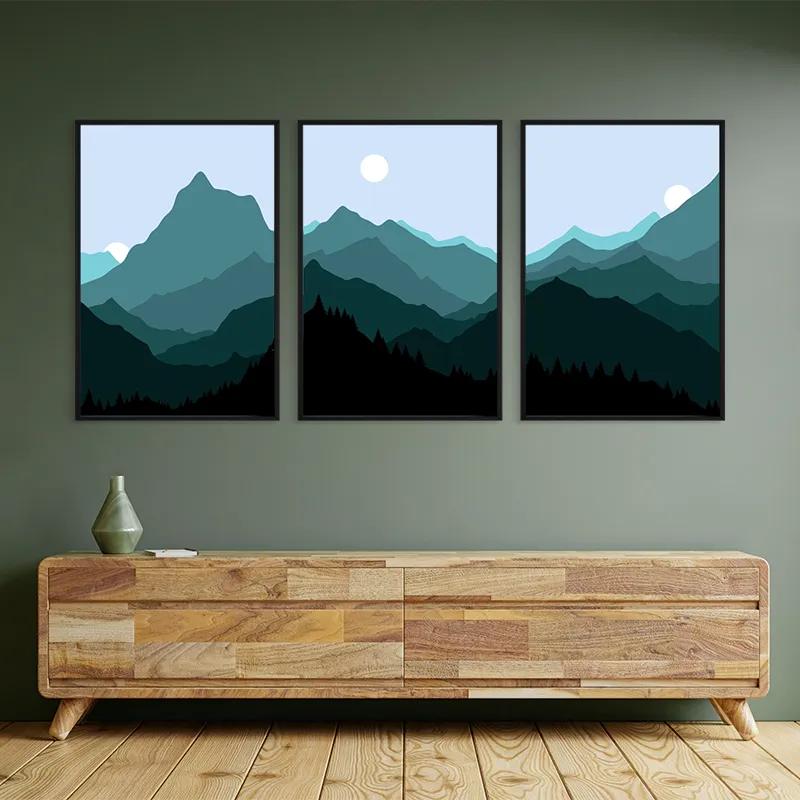 Mehrteiliges Leinwandbild Green Mountain mockup 2