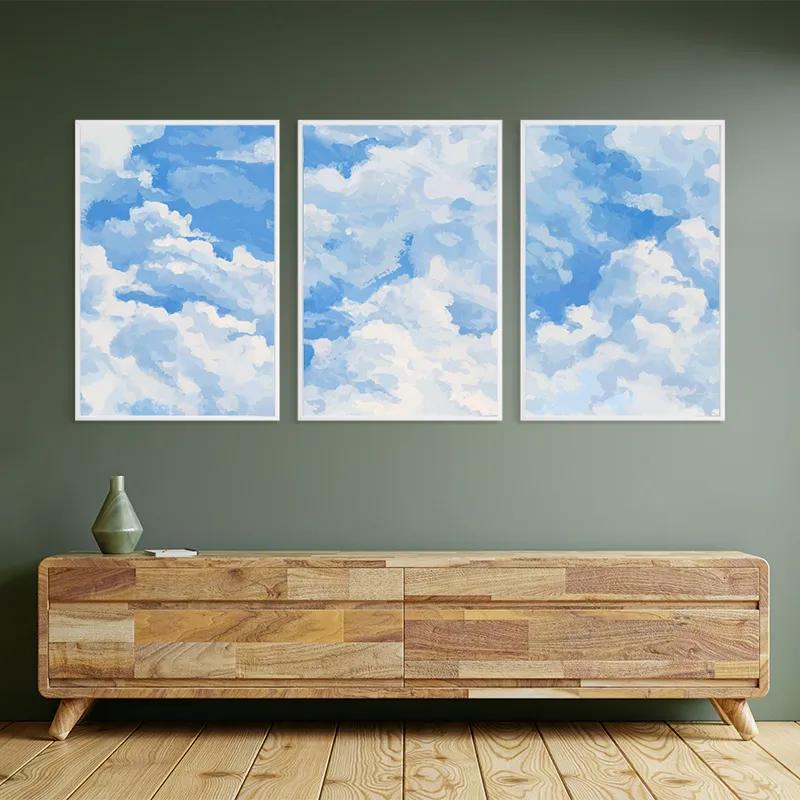 Mehrteiliges Leinwandbild Clouds Set mockup 2