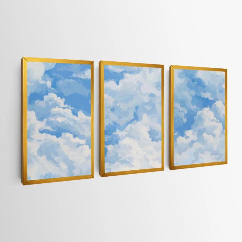 Mehrteiliges Leinwandbild Clouds Set mockup 0
