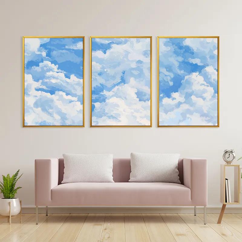 Mehrteiliges Leinwandbild Clouds Set mockup 3
