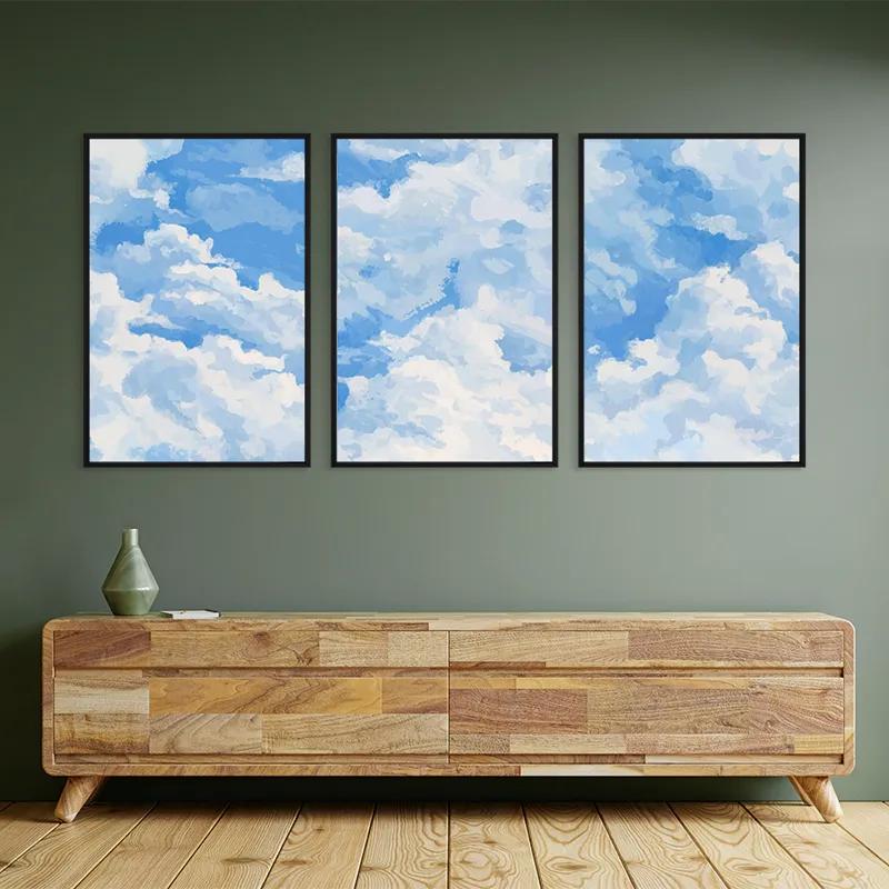 Mehrteiliges Leinwandbild Clouds Set mockup 2