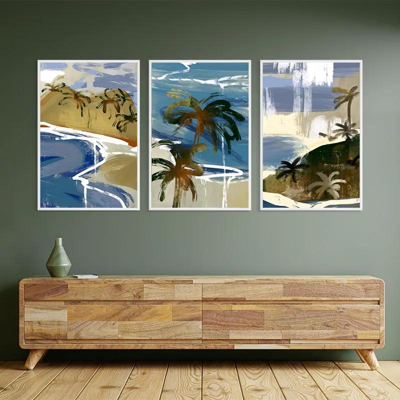 Mehrteiliges Leinwandbild Beach Set mockup 2