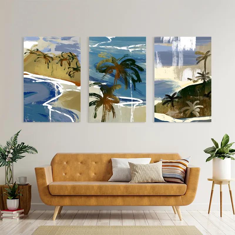 Mehrteiliges Leinwandbild Beach Set mockup 4