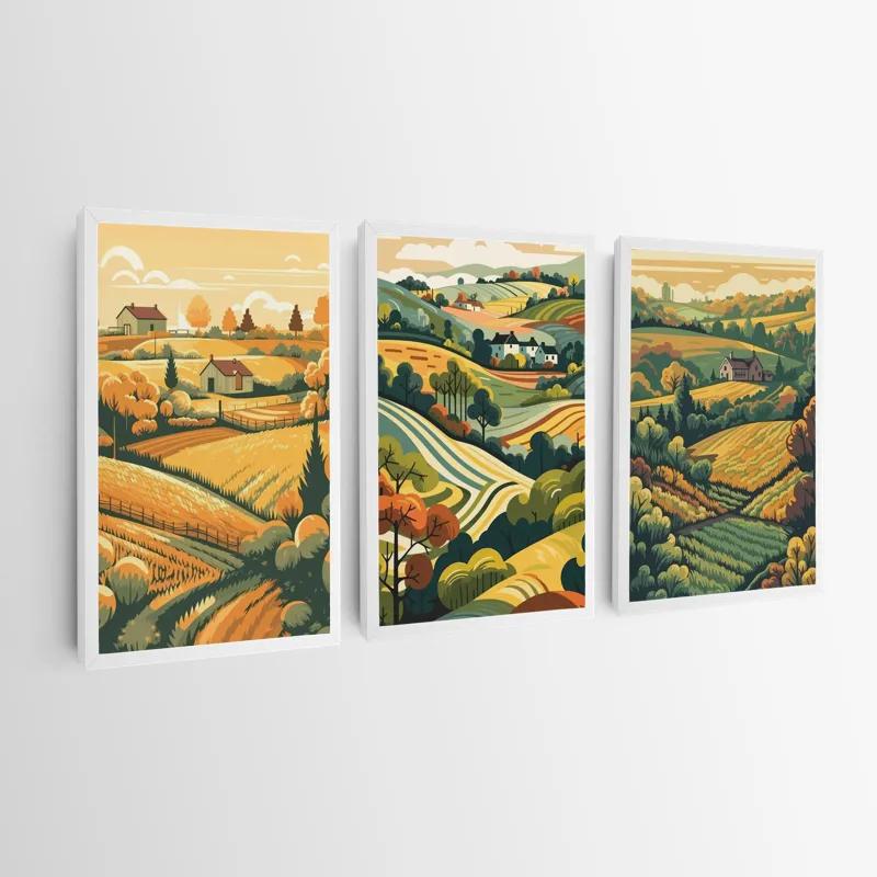 Mehrteiliges Leinwandbild Farm Set mockup 0