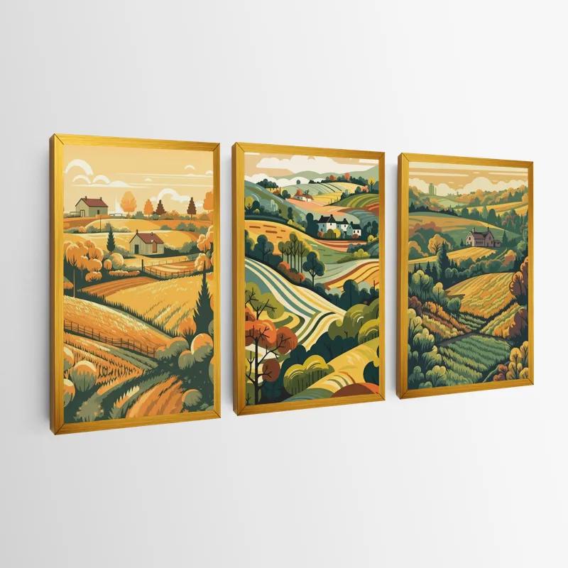 Mehrteiliges Leinwandbild Farm Set mockup 0