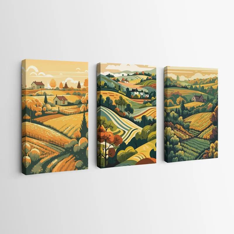 Mehrteiliges Leinwandbild Farm Set mockup 0