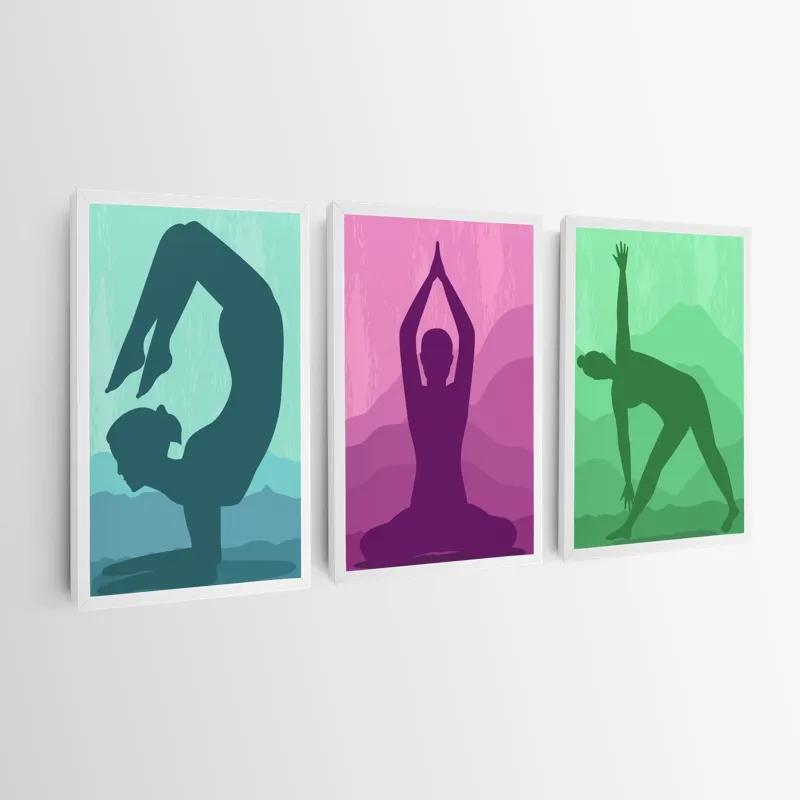Mehrteiliges Leinwandbild Yoga Set mockup 0