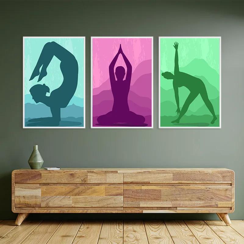 Mehrteiliges Leinwandbild Yoga Set mockup 2