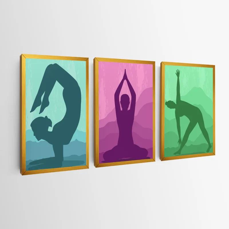 Mehrteiliges Leinwandbild Yoga Set mockup 0