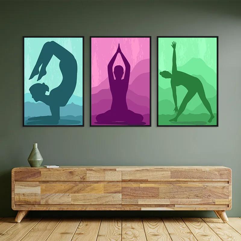 Mehrteiliges Leinwandbild Yoga Set mockup 2