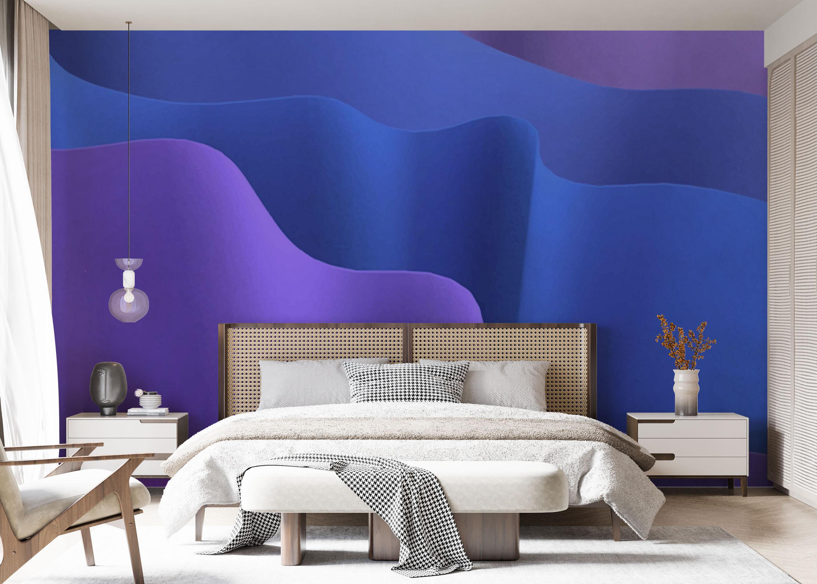 Fototapete Blue 3d Paper mockup 7