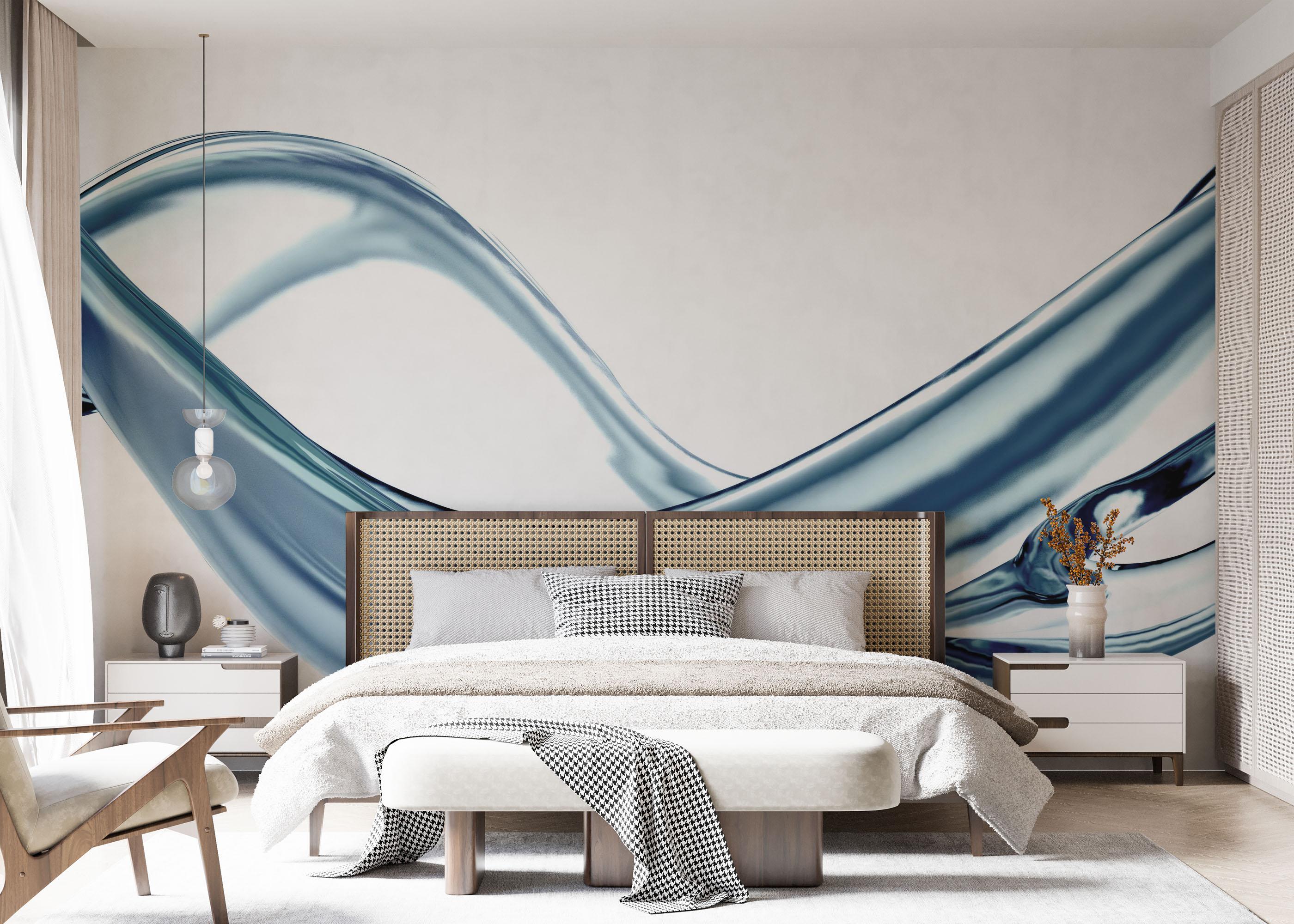 Fototapete Clear Blue Liquid mockup 7