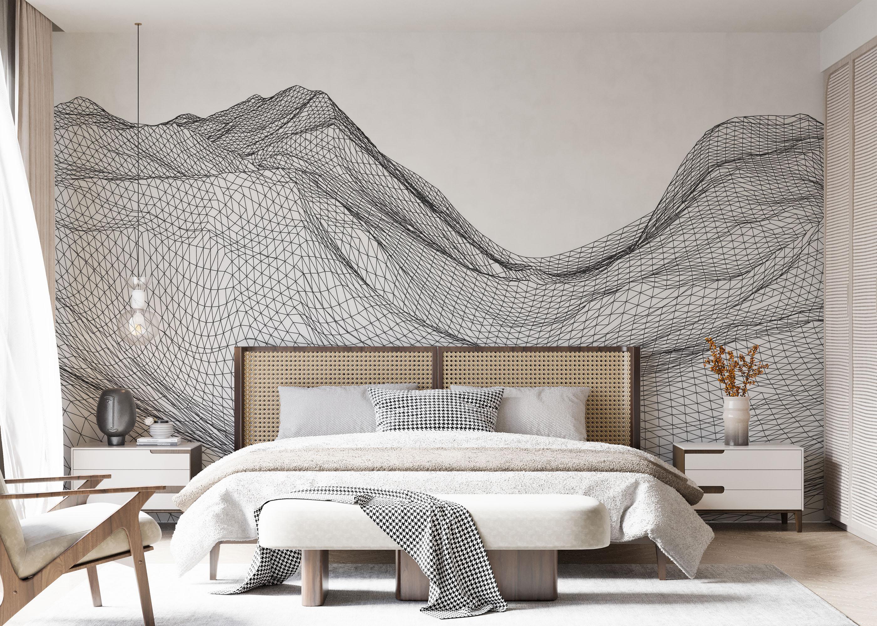 Fototapete Desert Triangle Line mockup 7