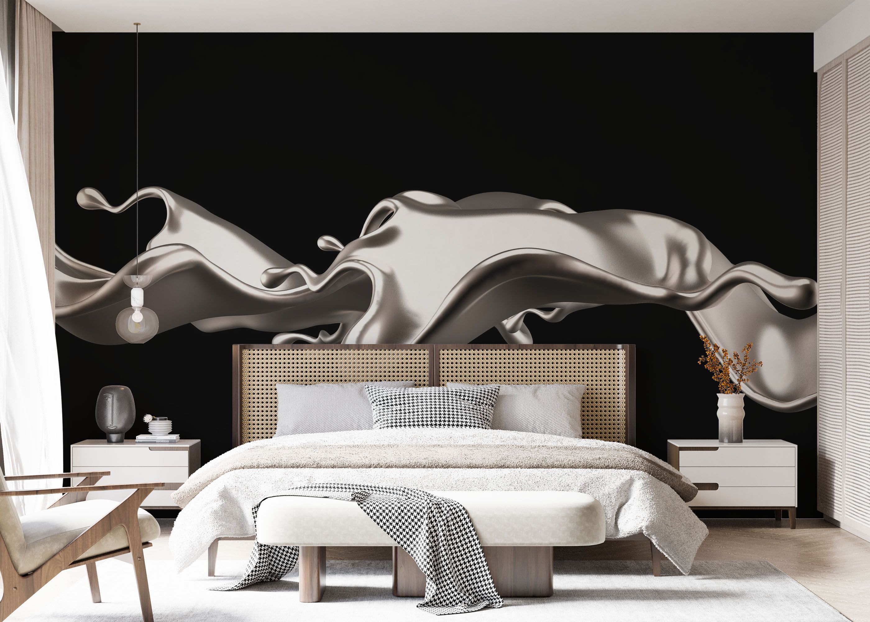 Elegant Silver Liquid mockup 7