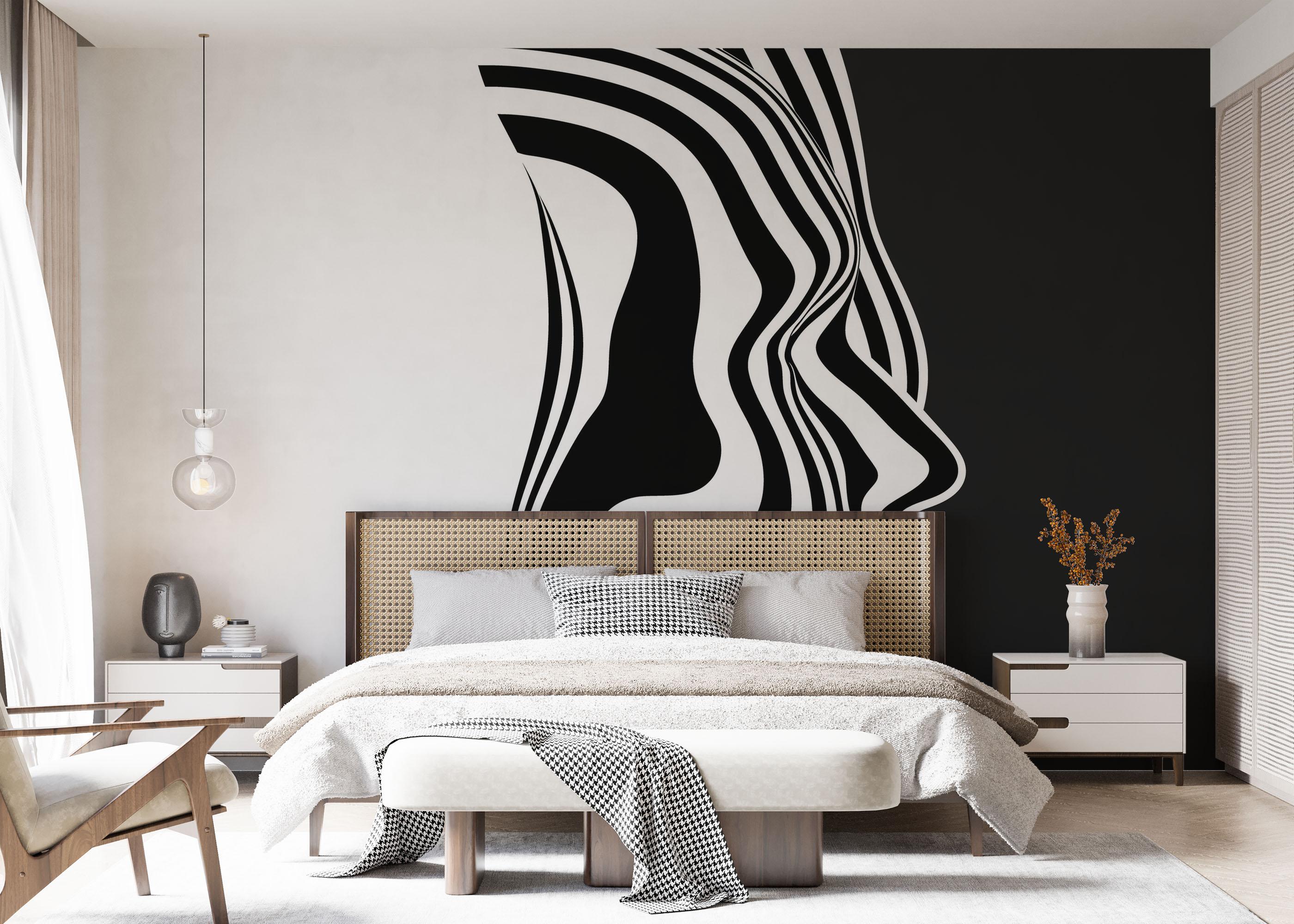 Fototapete Face 3d Line mockup 7