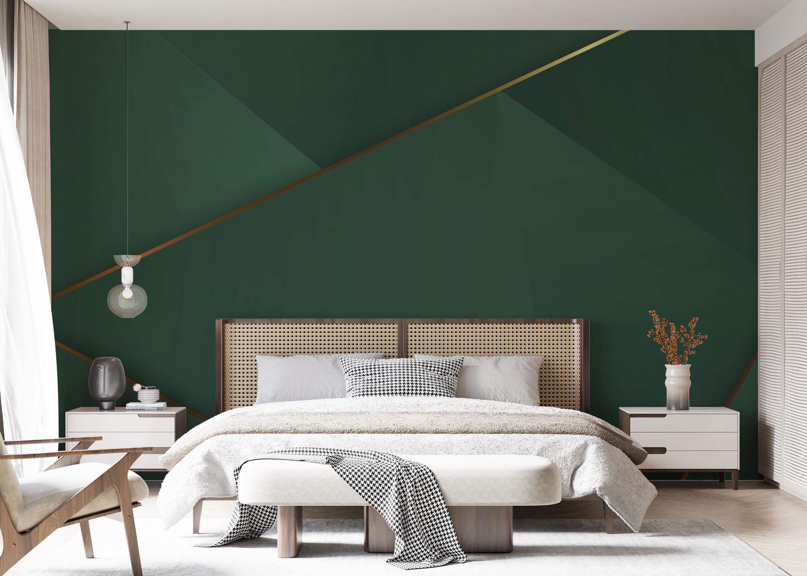 Fototapete Gold 3d Triangle Line mockup 7