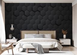 Hexagon 3d Black Art mockup 7