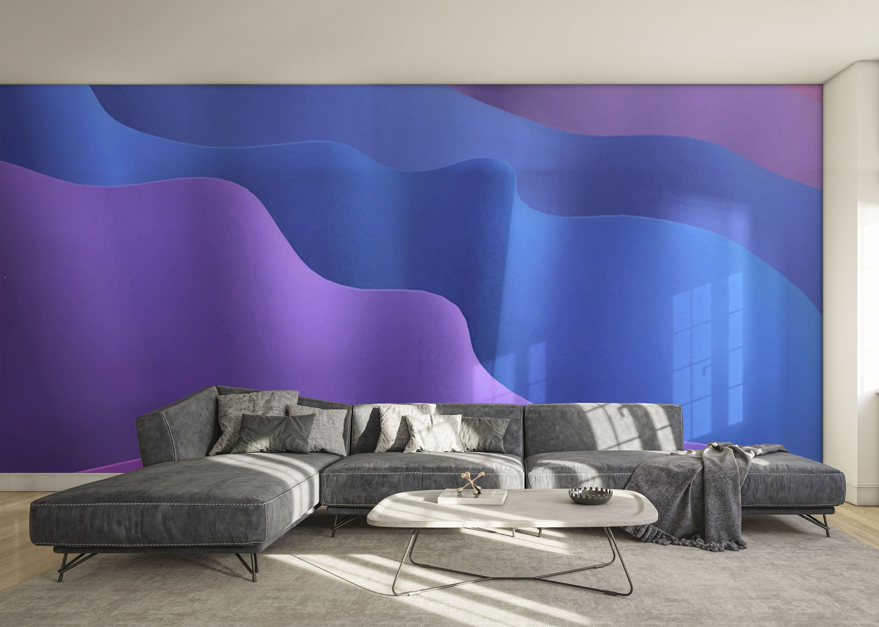 Blue 3d Paper mockup 0