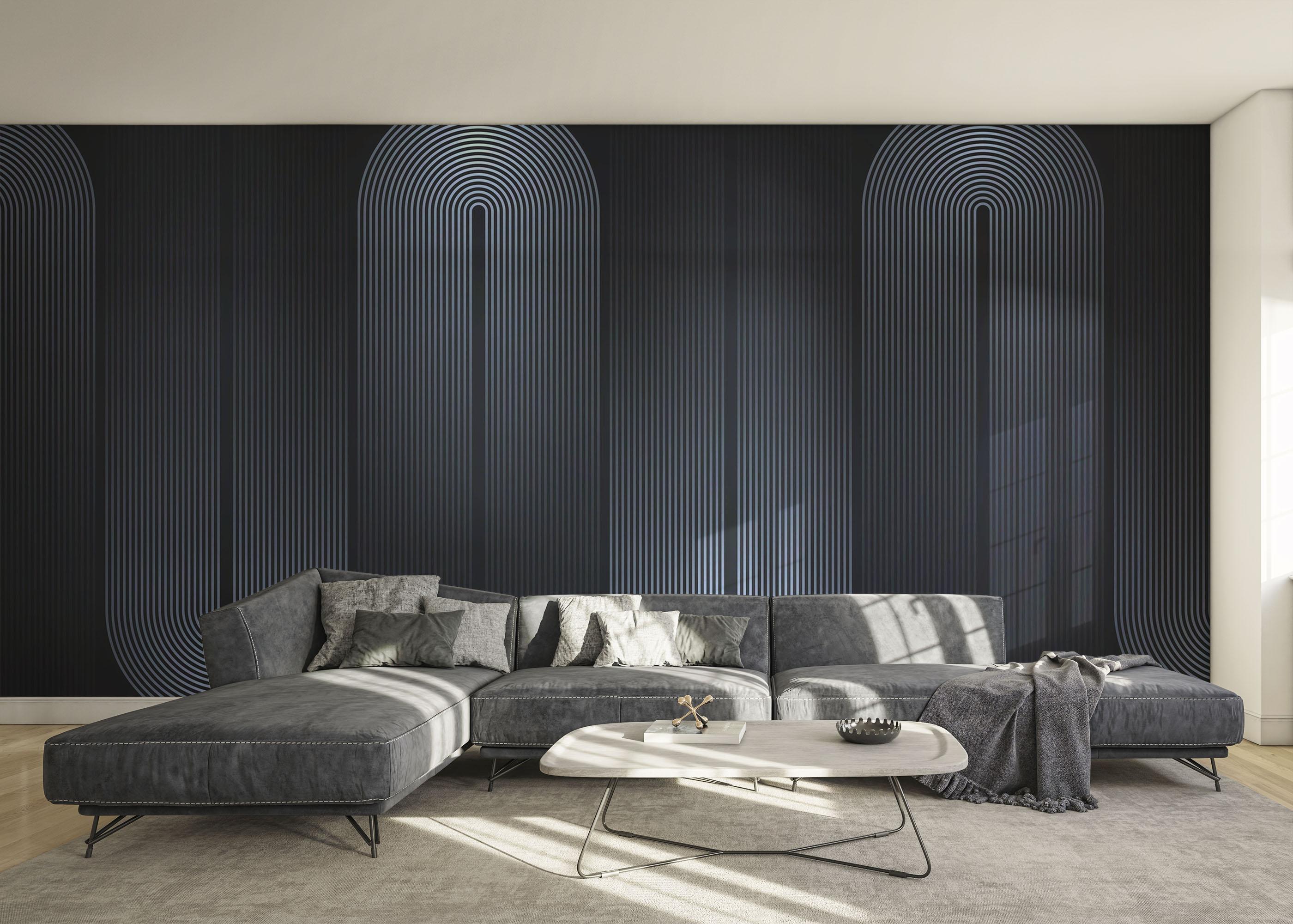 Fototapete Curved Light Lines mockup 0