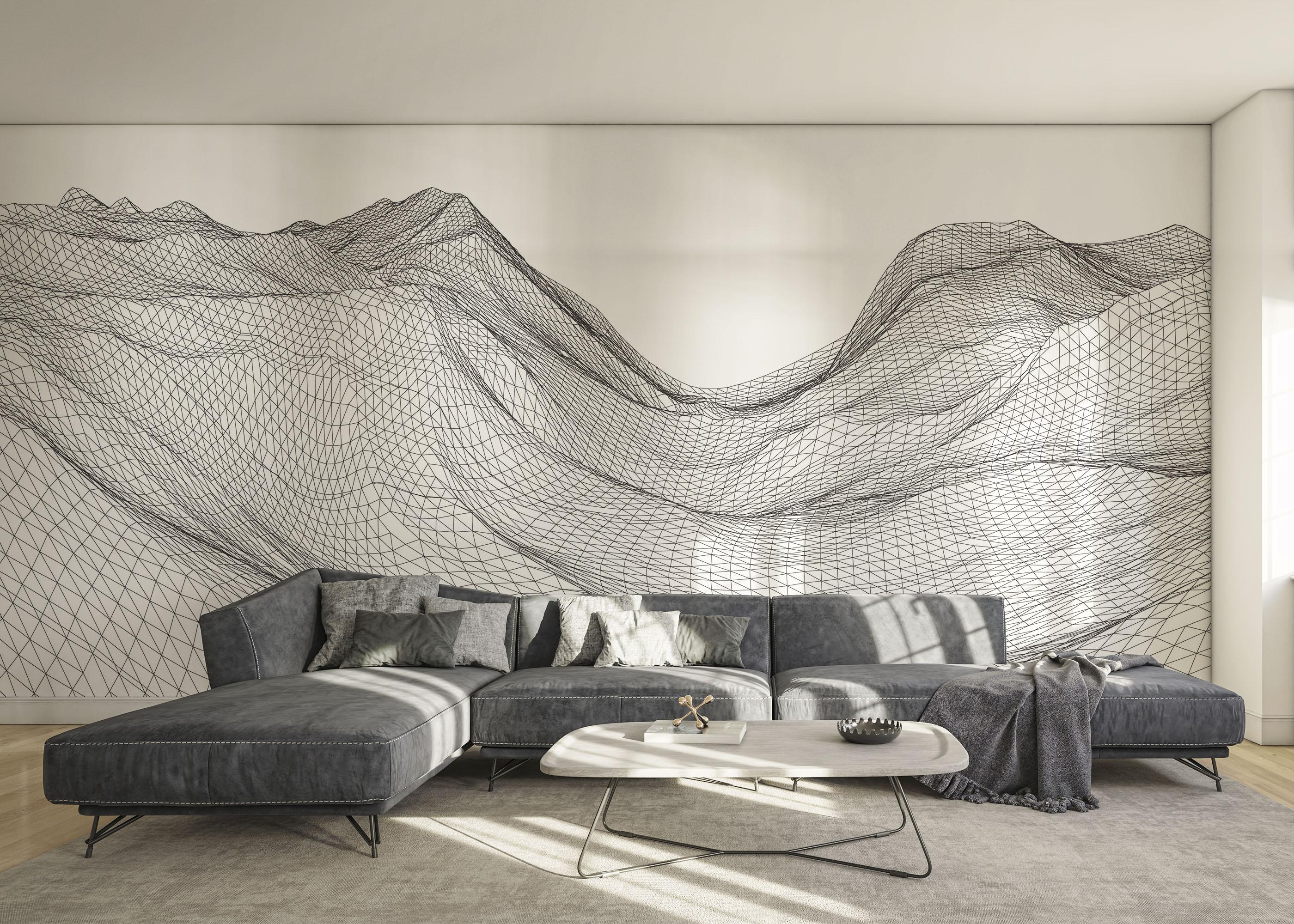 Fototapete Desert Triangle Line mockup 0