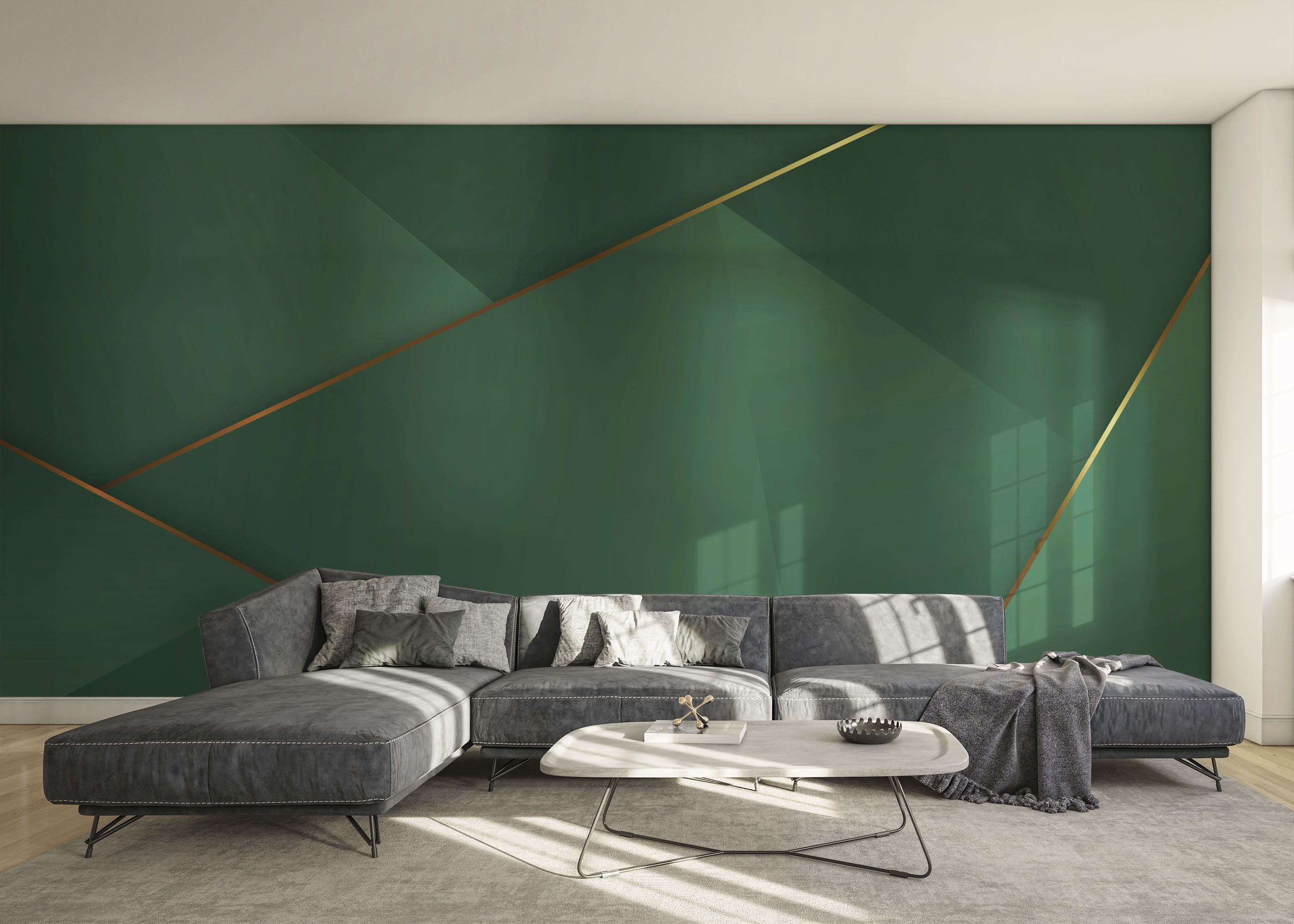 Gold 3d Triangle Line mockup 0