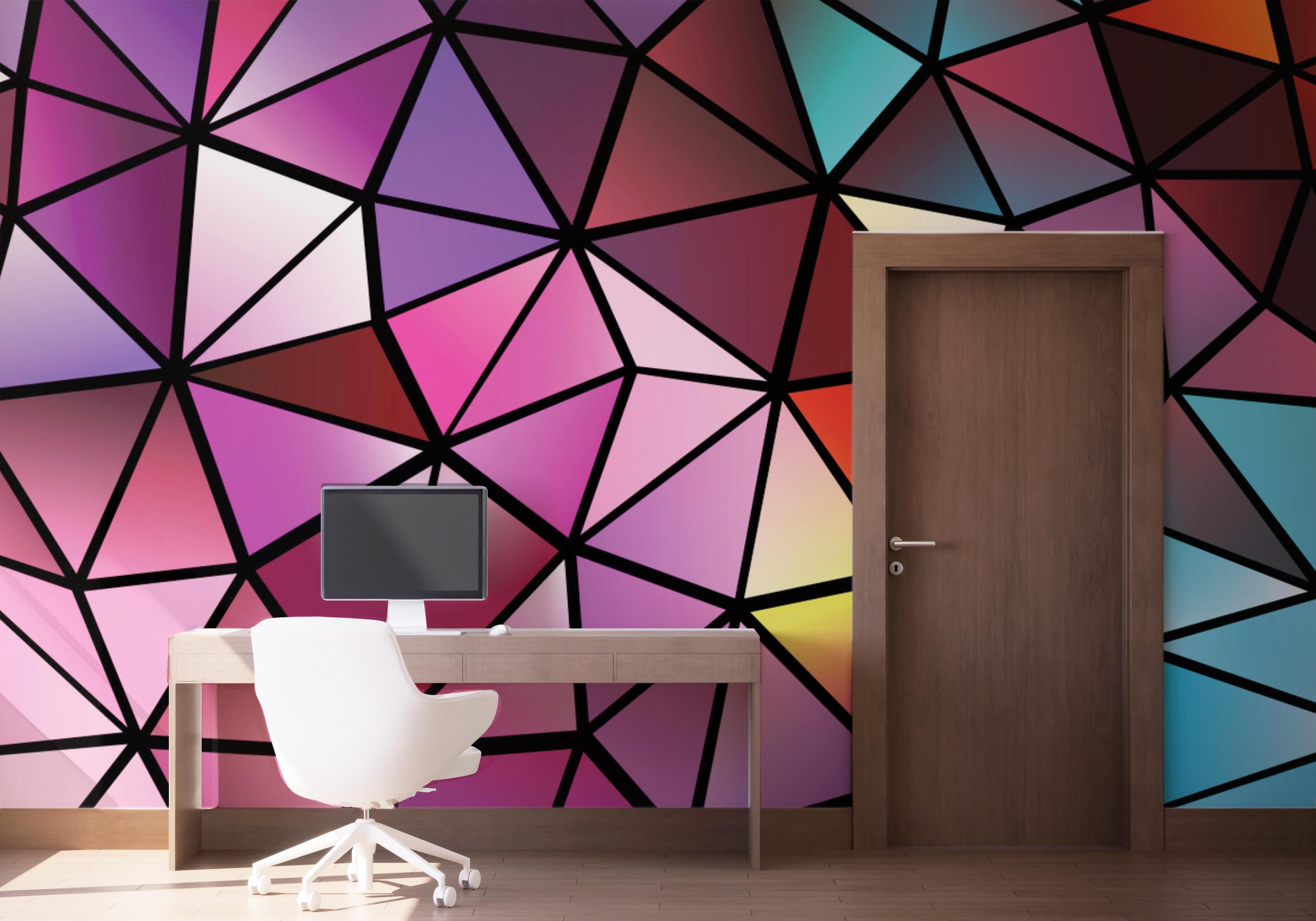 Fototapete Abstract Mosaic Triangle mockup 1