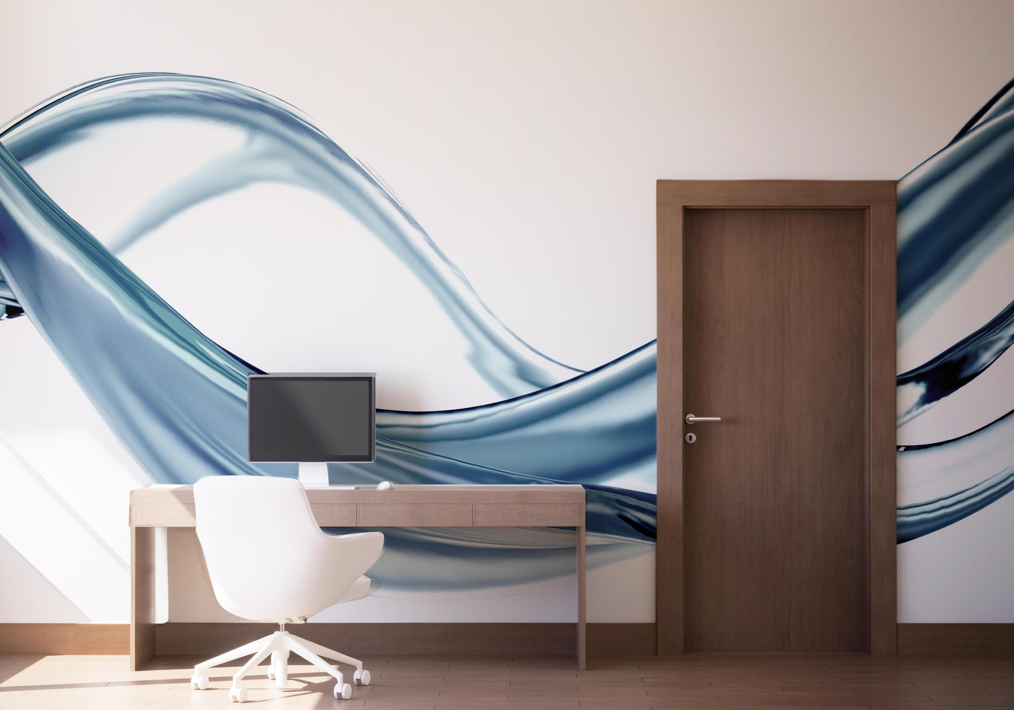 Fototapete Clear Blue Liquid mockup 1