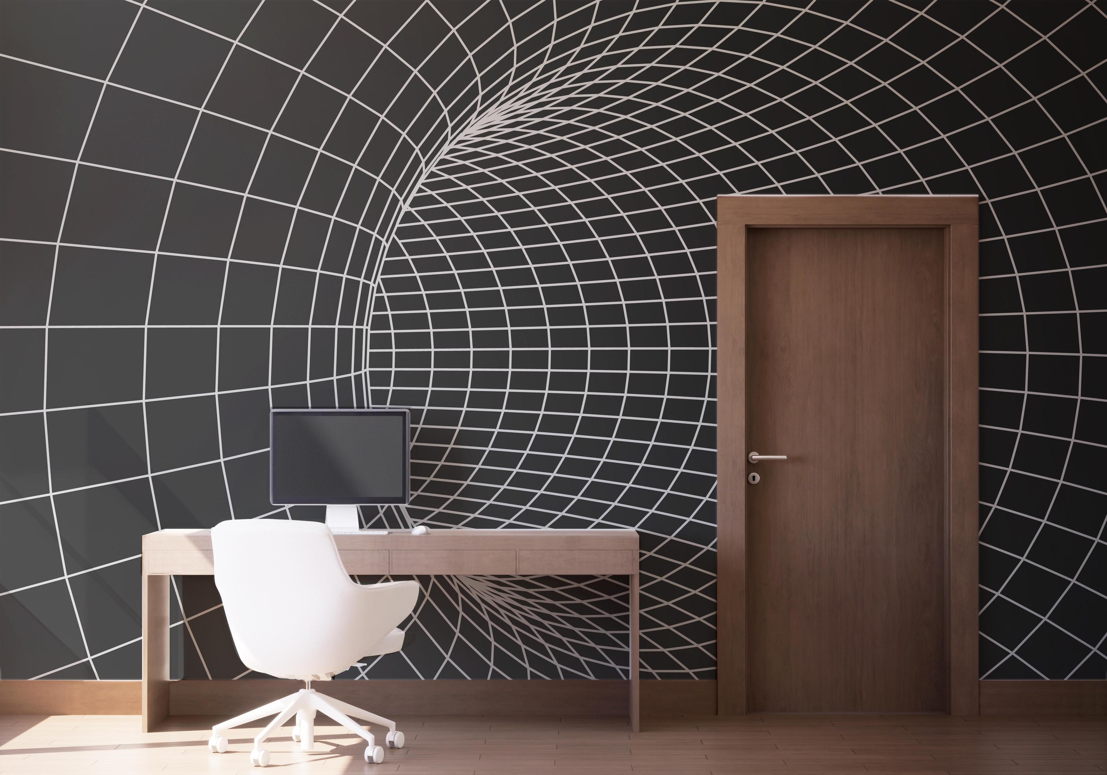 Fototapete Grey Tunnel Line mockup 1