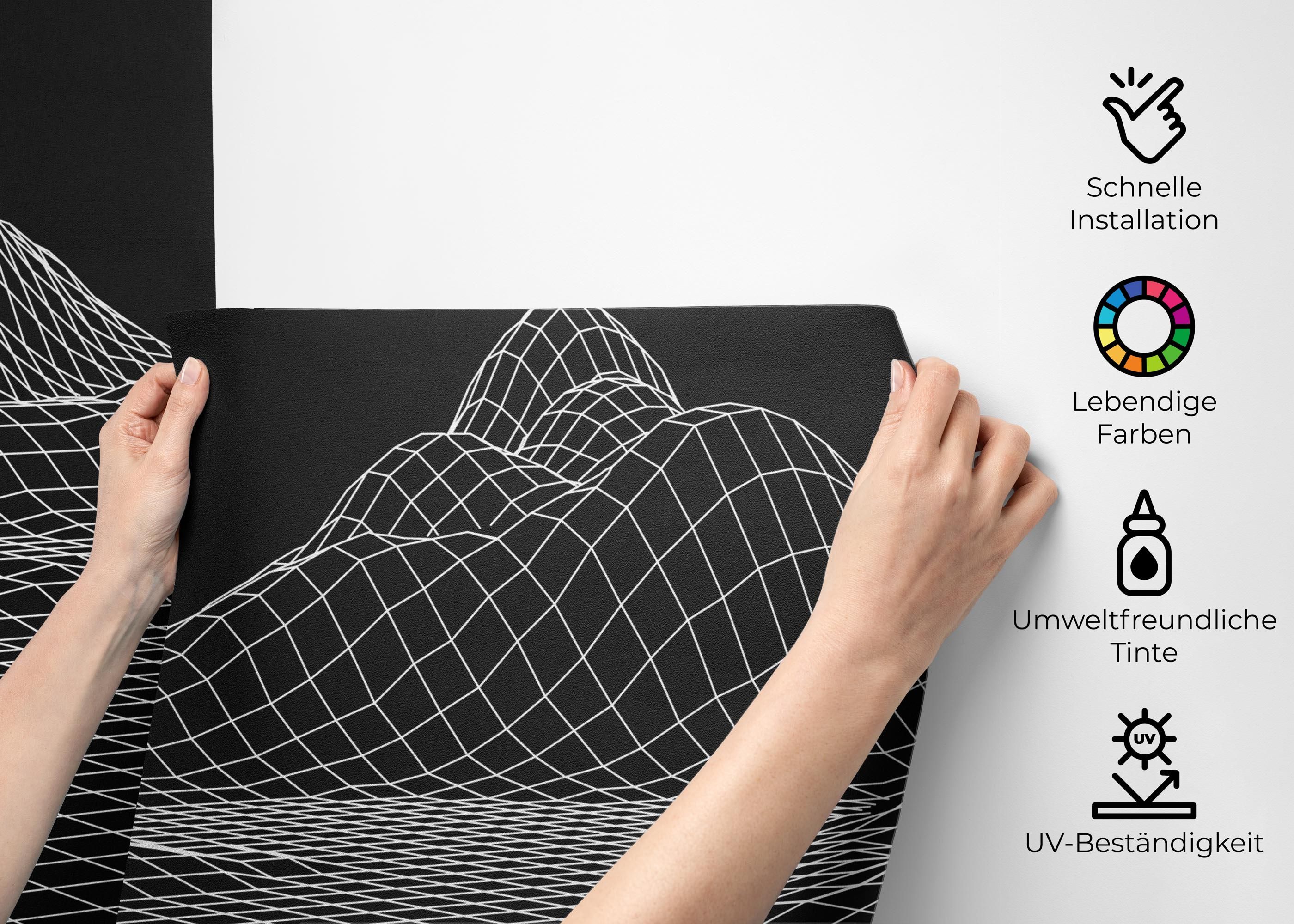 Black 3d Hill Line mockup 2