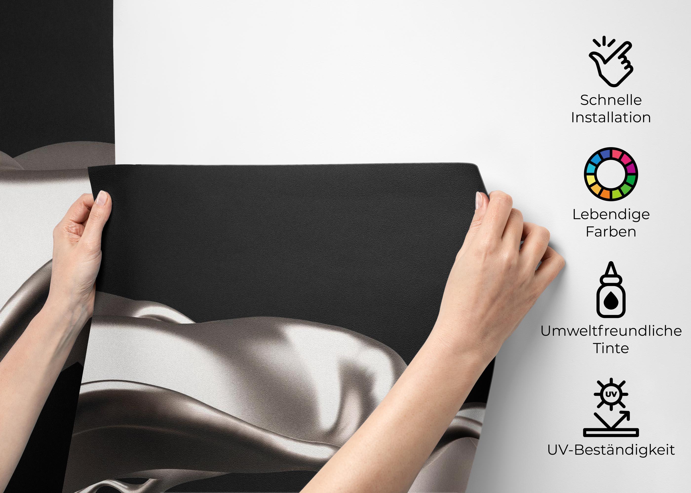 Fototapete Elegant Silver Liquid mockup 2