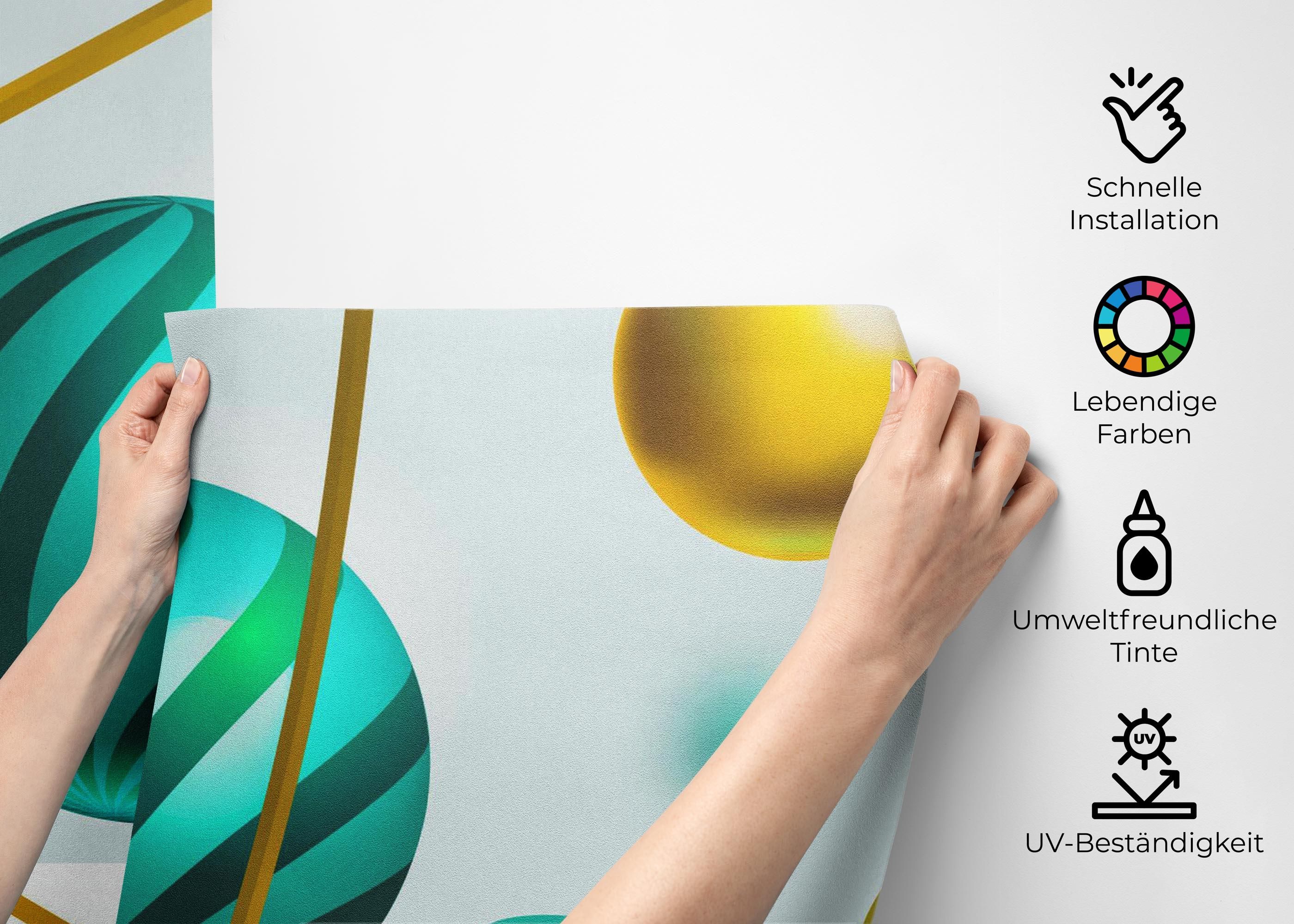 Floating Green Balls mockup 2