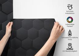 Hexagon 3d Black Art mockup 2