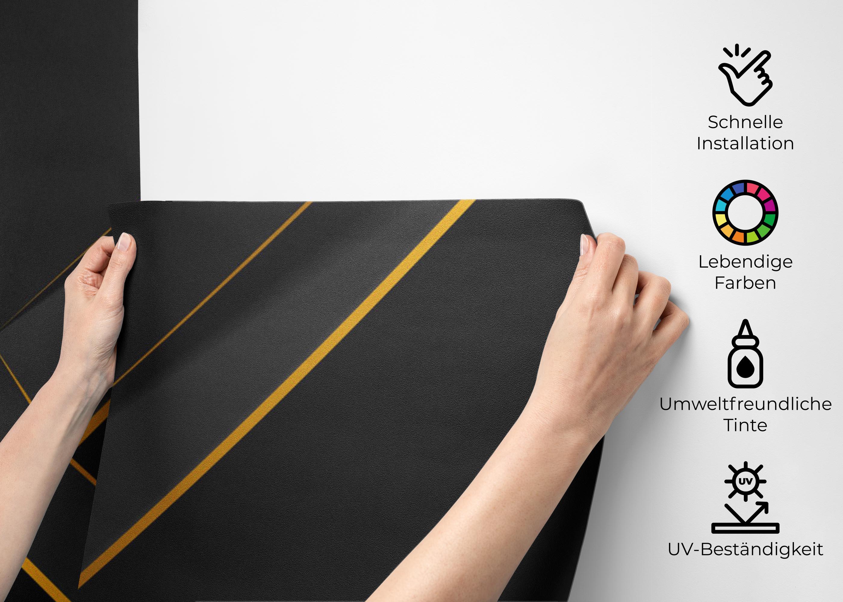 Fototapete Volumetric Yellow Cubes mockup 2