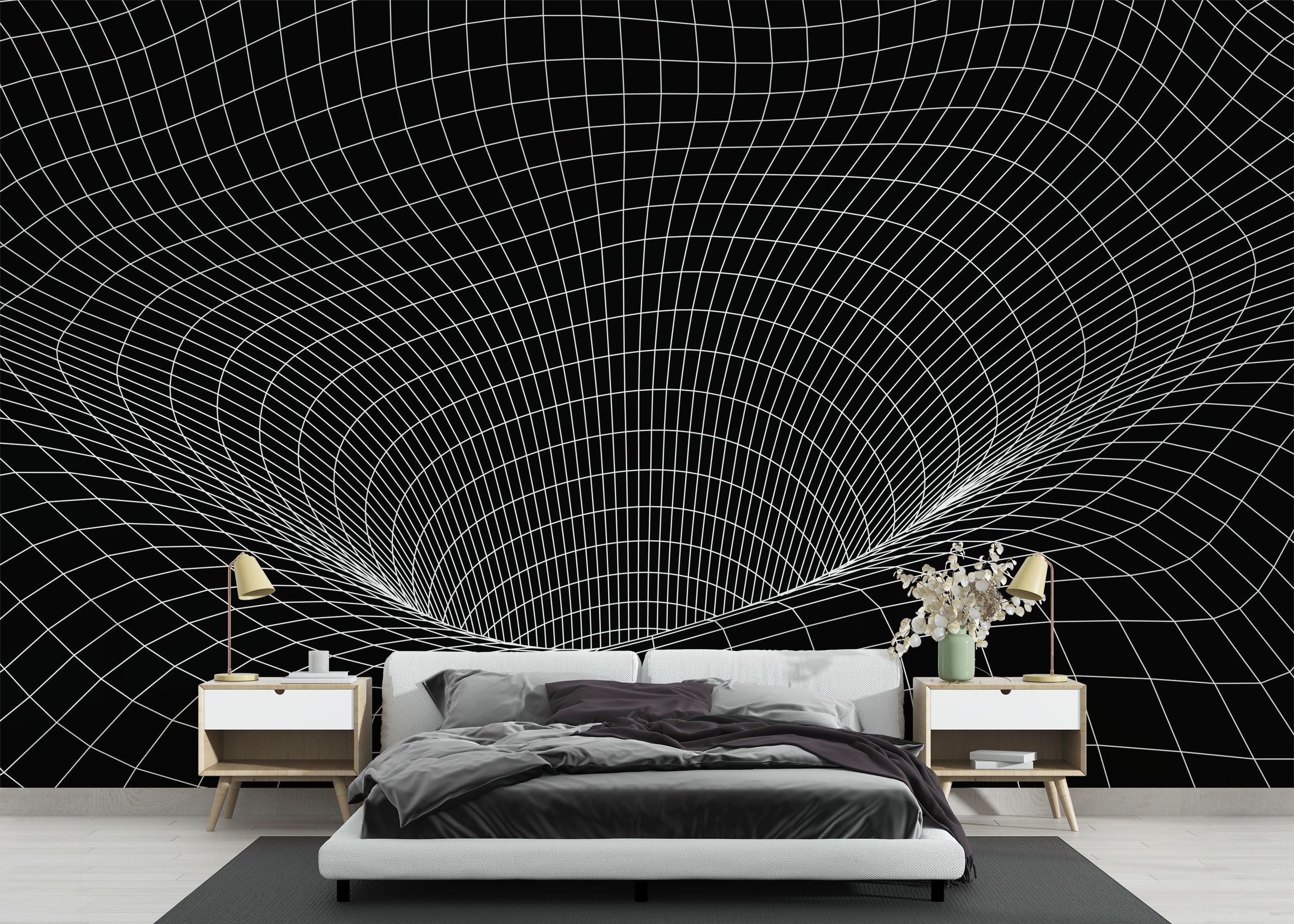 Black 3d Hole Line mockup 3