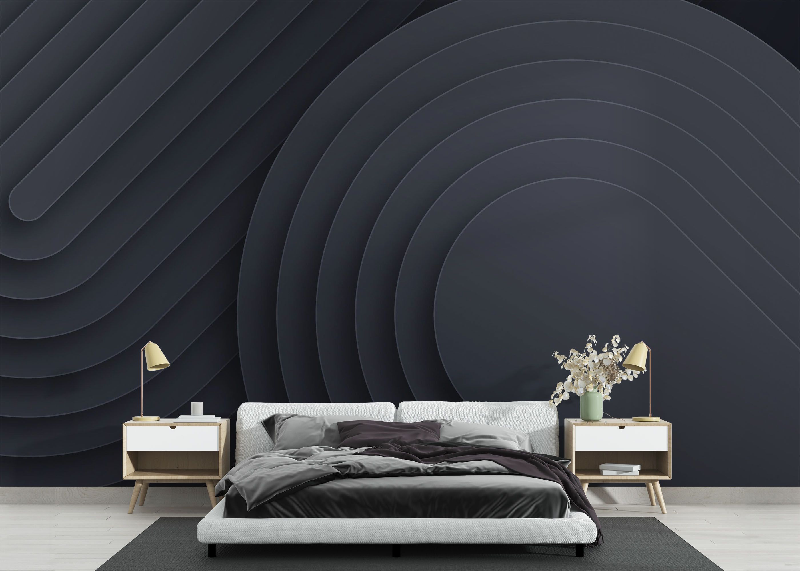 Black Curved Shapes mockup 3