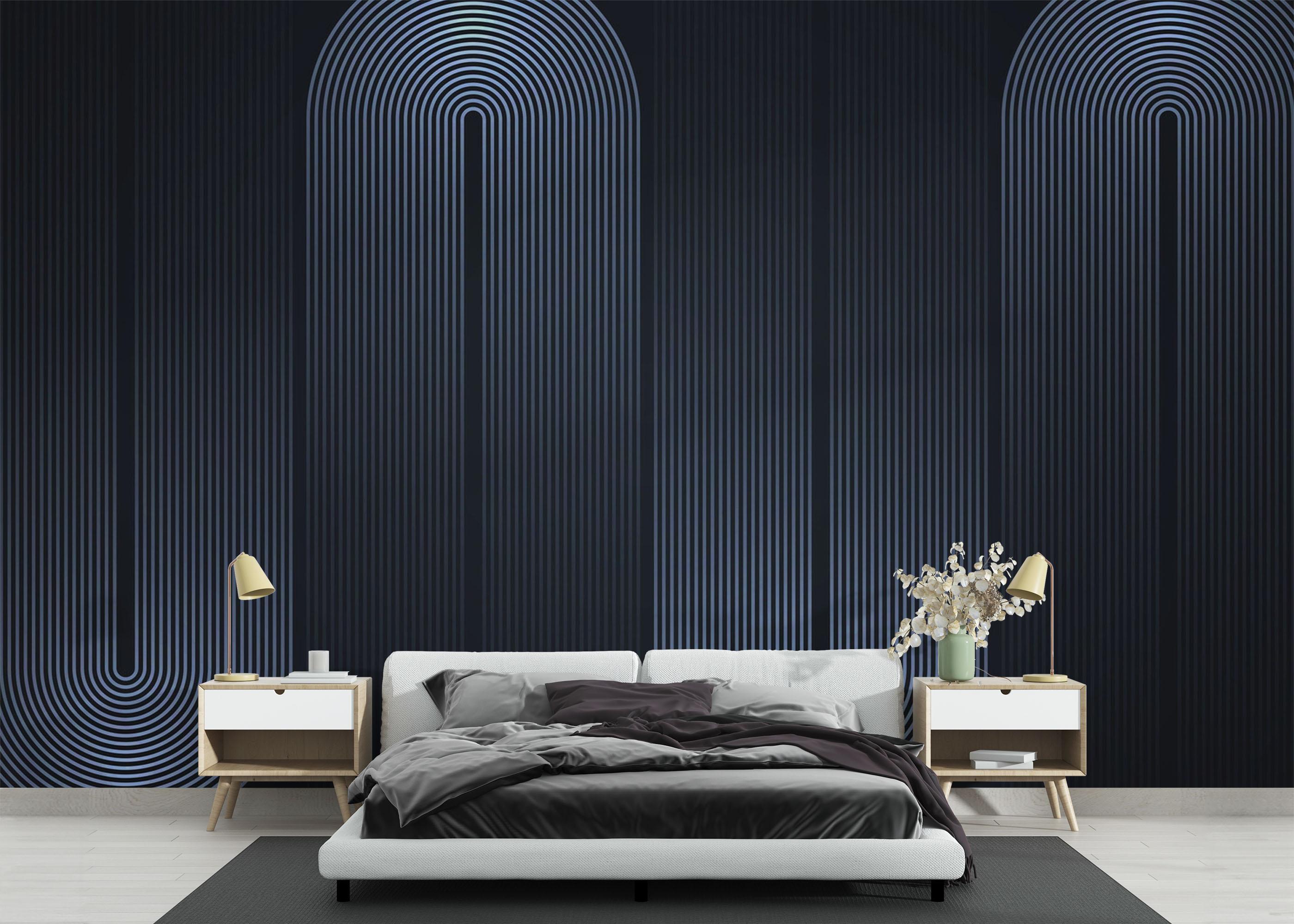 Fototapete Curved Light Lines mockup 3