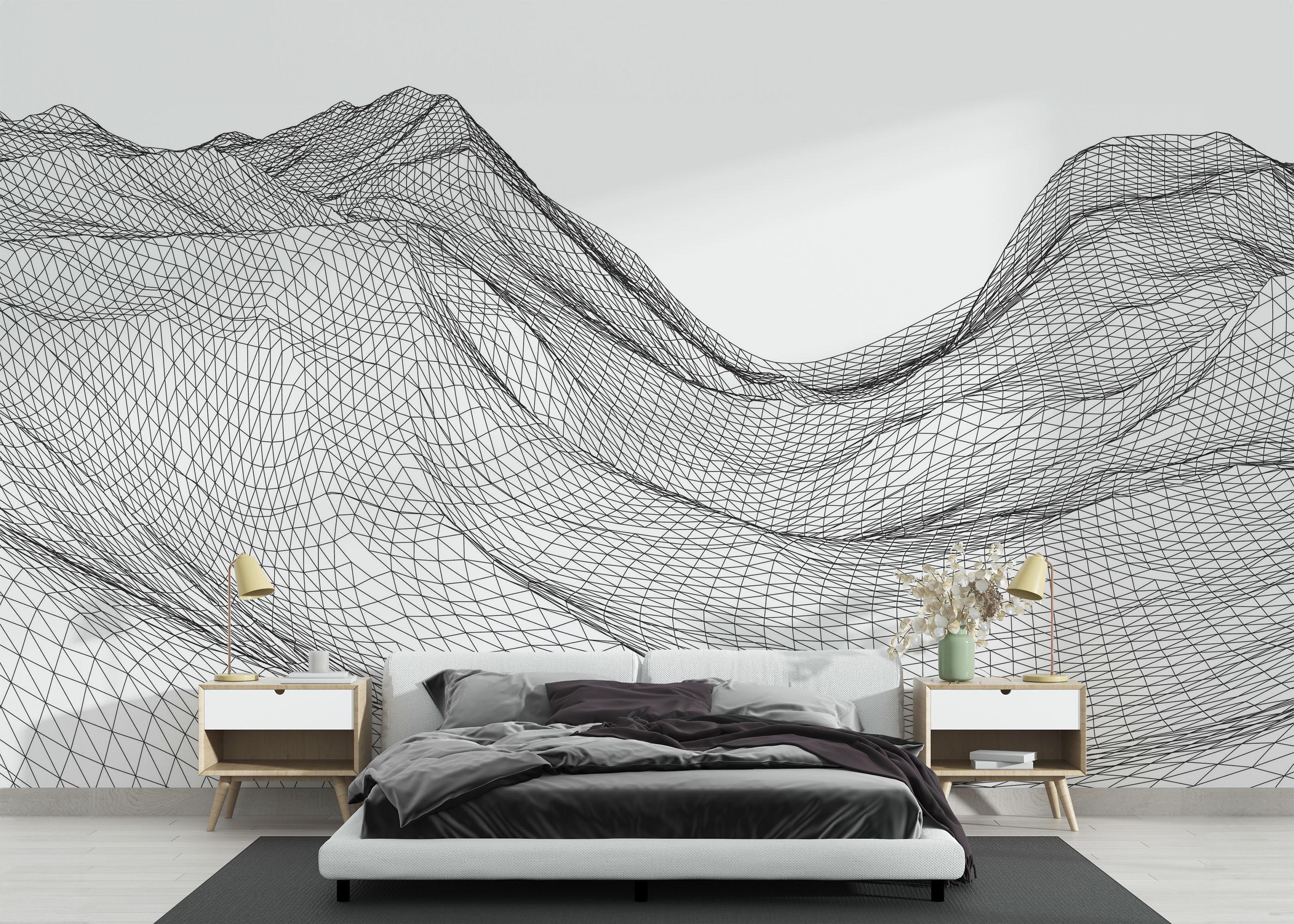 Fototapete Desert Triangle Line mockup 3