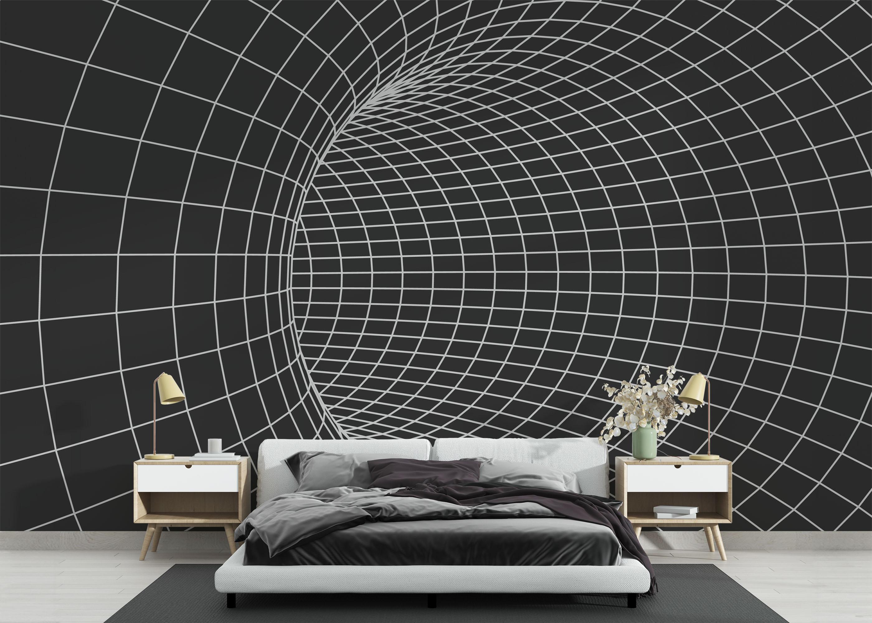 Fototapete Grey Tunnel Line mockup 3