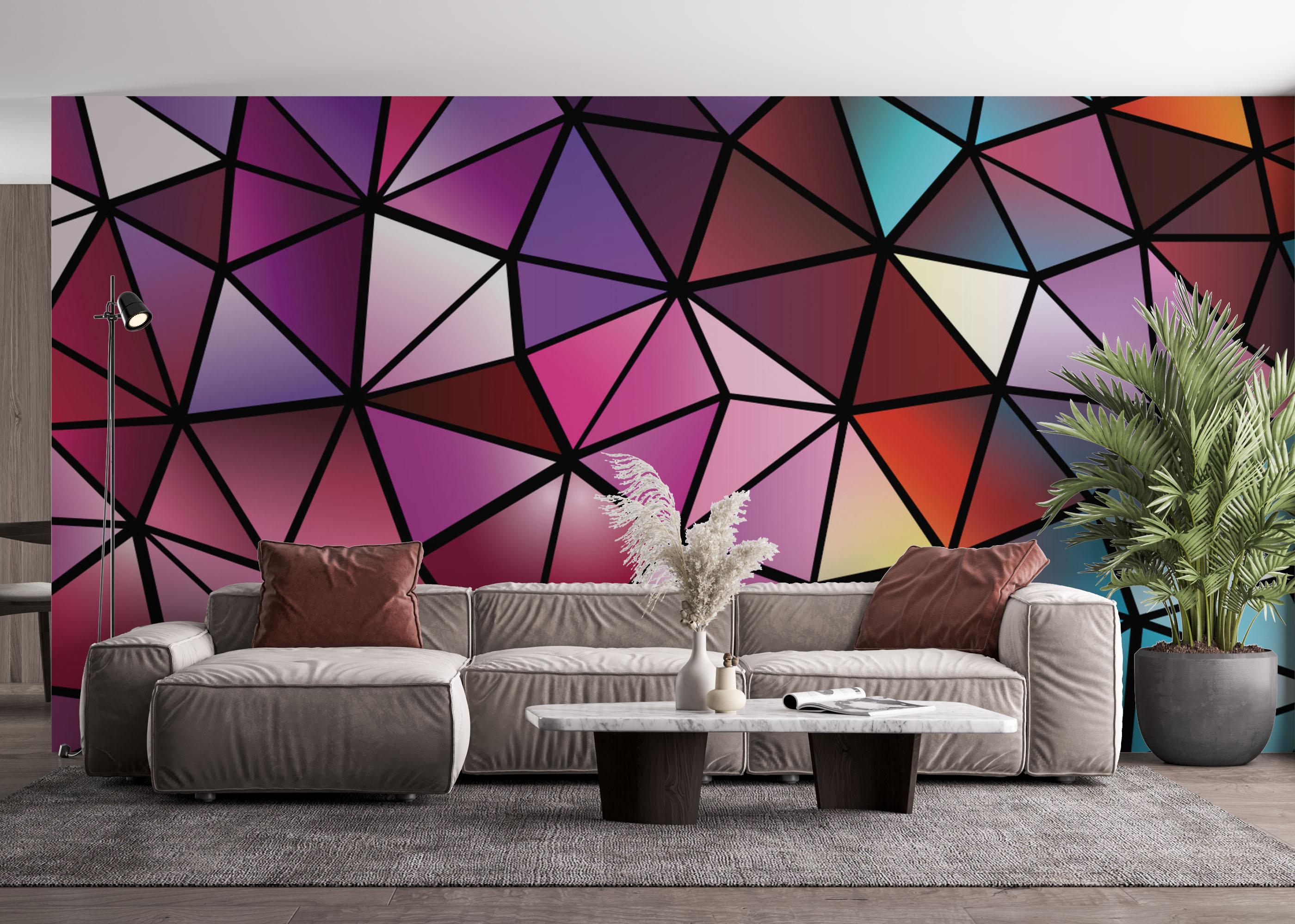 Fototapete Abstract Mosaic Triangle mockup 4