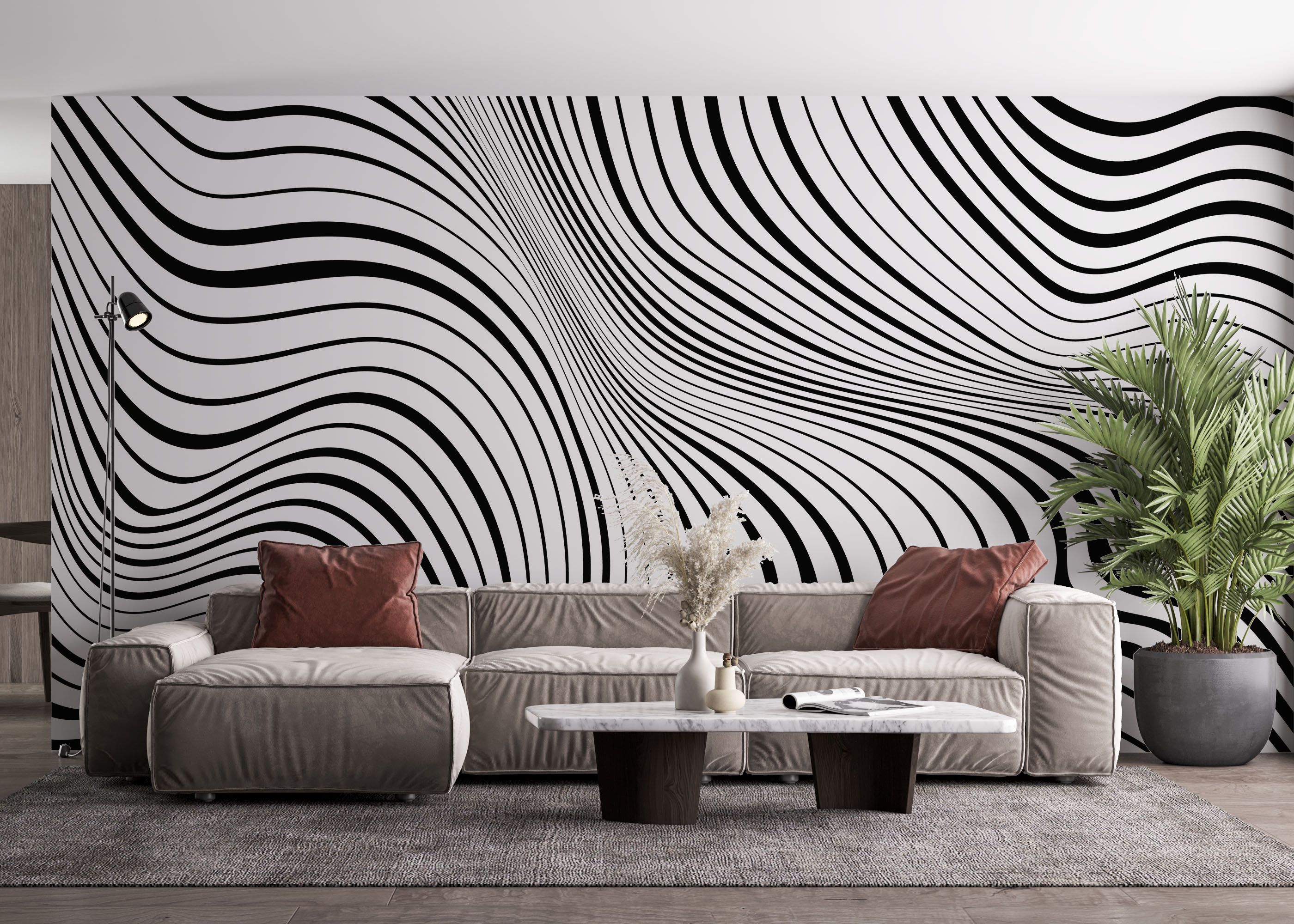 Black 3d Texture Line mockup 4